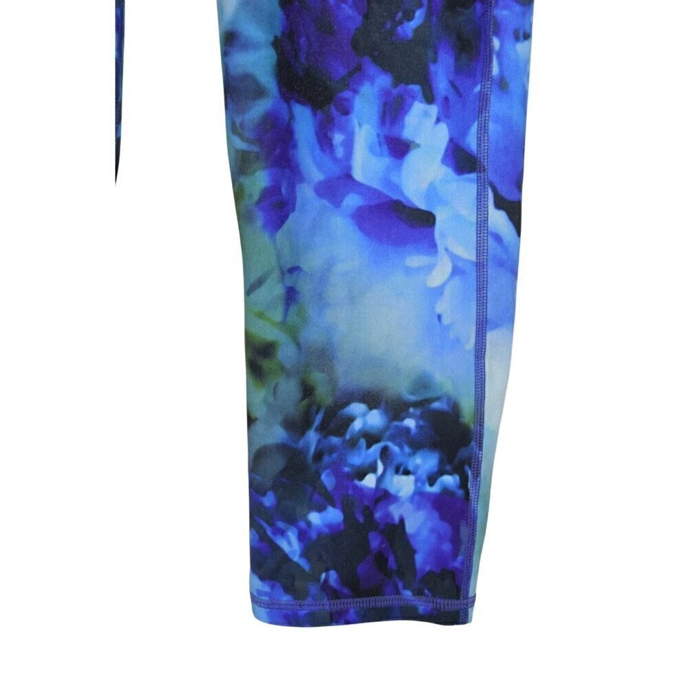 ATHLETA FLORAL BLOOM CHATARUNGA BLUE GREEN CAPRI LEGGING - Picture 4 of 8